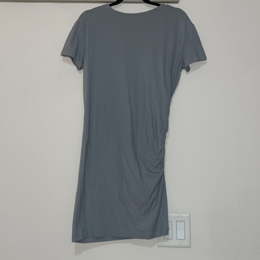 Vince Side Tie Cotton Knit Dress in Sea Stone SZ XS - Picture 3 of 4